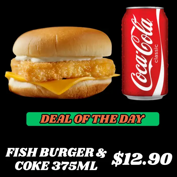 Fish Burger & Coke 375ML